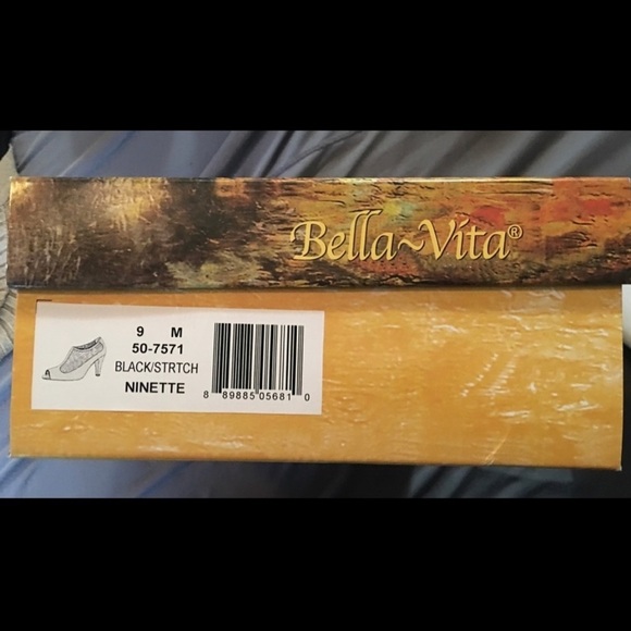 Bella-Vita Black Stretch 3.25” Booties 9M in Box - Picture 10 of 14